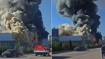 Sincan'da Boya Fabrikası Alevlere Teslim Patlama Sesleri İlçeyi Ayaklandırdı