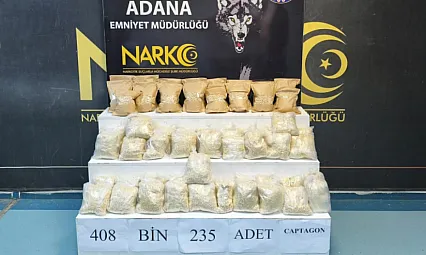 Adana'da Uyuşturucu Operasyonu! Tırdan 408 Bin Hap Çıktı