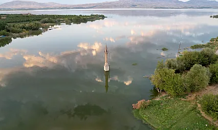 Malatya'da Karakaya Barajı Yükseldi! Yalnız Minare Yeniden Sular Altında Kaldı