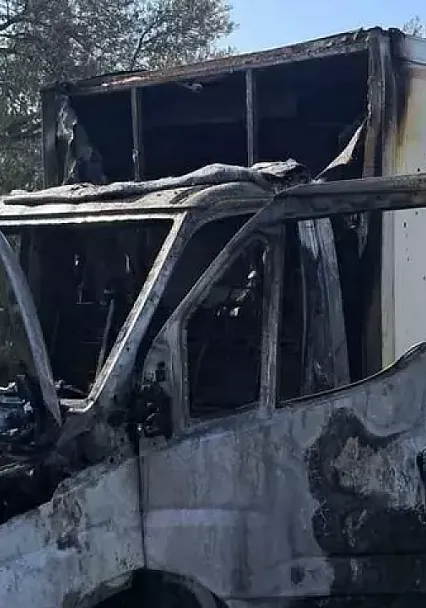 Çanakkale'de Balık Yüklü Kamyonette Korkutan Yangın