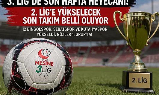 3. Lig'de Son Hafta Heyecanı! 2. Lig'e Yükselen Son Takım Belli Oluyor
