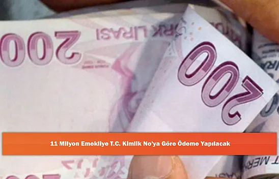11 Milyon Emekliye T.C. Kimlik No'ya Göre Ödeme Yapılacak