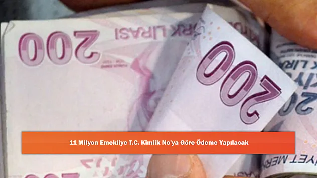 11 Milyon Emekliye T.C. Kimlik No'ya Göre Ödeme Yapılacak