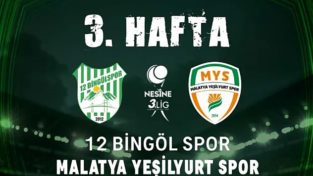 12 Bingölspor - Malatya Yeşilyurtspor Maçı Canlı Yayınlanacak mı?