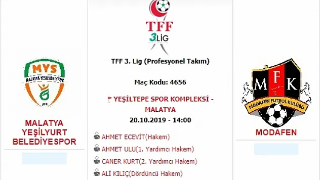 Malatya Yeşilyurt Belediyespor, kritik maçta 3 puanı hedefliyor