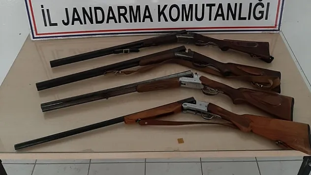 Malatya'da ruhsatsız 4 av tüfeği ele geçirildi