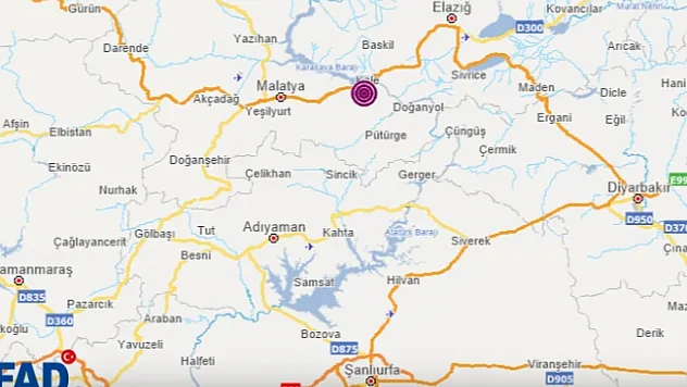 Malatya'da 4.9 şiddetinde deprem