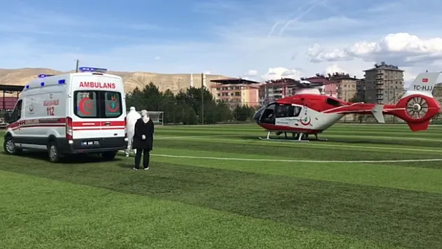 Kalp krizi geçirdi, hastaneye hava ambulansıyla yetiştirildi