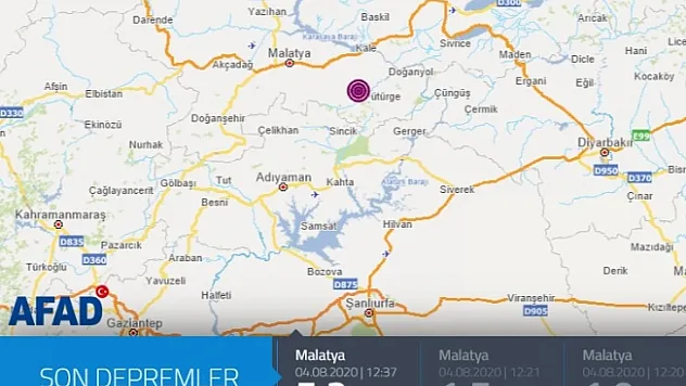 Malatya 5.2 İle Sallandı! Kandilli 5.7 - AFAD 5.2