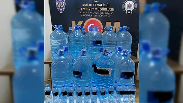 Malatya'da 447 litre sahte içki ele geçirildi