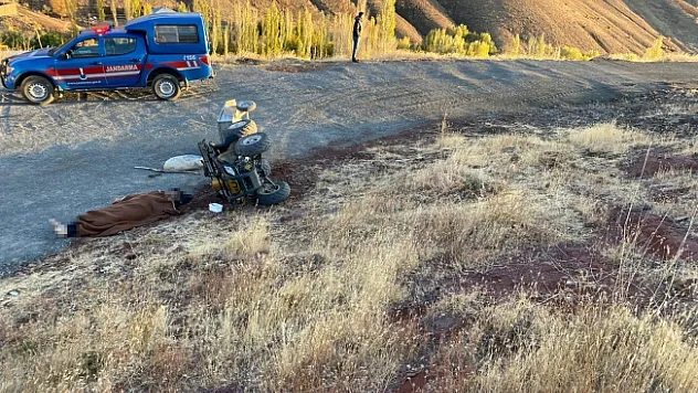 Malatya'da korkunç kaza! Devrilen ATV sürücüsü can verdi!