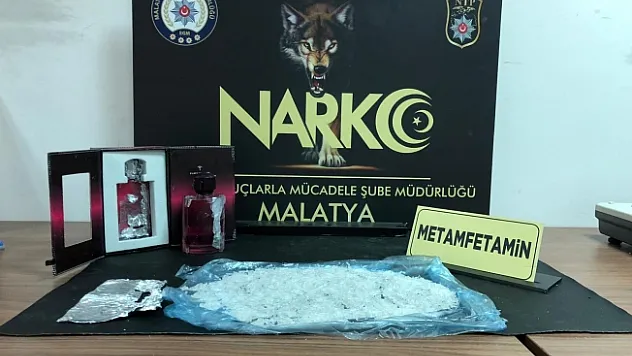 Malatya'da parfüm kutusunda metamfetamin ele geçirildi
