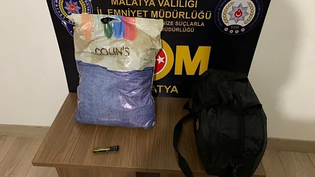 Malatya'da 7 kilo 500 gram esrar ele geçirildi