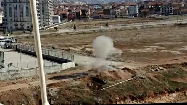 Malatya'da toprağa gömülü halde top mermisi bulundu!