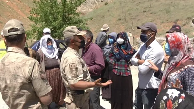 Battalgazi'de taş ocağı eylemi! yolu kapattılar