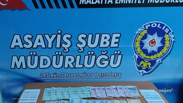 Malatya'da ruhsatsız faaliyet gösteren iş yerine kumar baskını