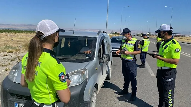Bayram öncesi drone destekli trafik denetimi