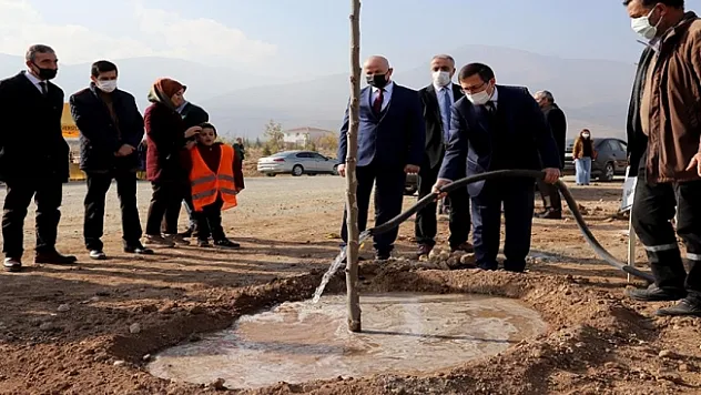 İnönü Üniversitesi'nde yeni açılan bulvar ağaçlandırılıyor