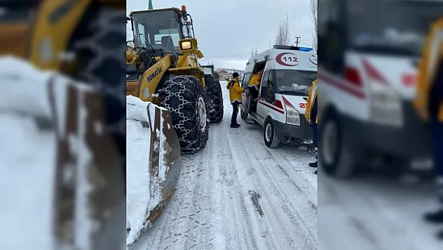 Kalp hastasına karlı yollar açılarak ulaşıldı