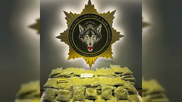 Malatya'da 71 kilo esrar yakalandı