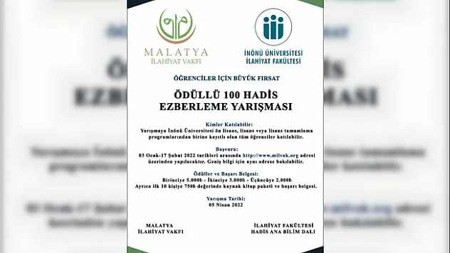 Ödüllü hadis ezberleme yarışması