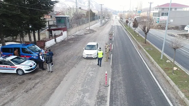 Malatya'da dron ile sürücülere sıkı takip