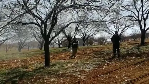 Çiftçilerin ilaç mesaisi