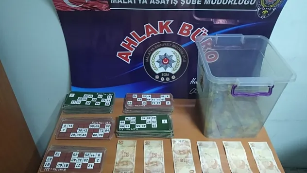 Malatya'da tombala oynayan 21 şahsa ceza!