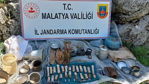 Malatya'da terör örgütüne ait çok sayıda patlayıcı ele geçirildi  