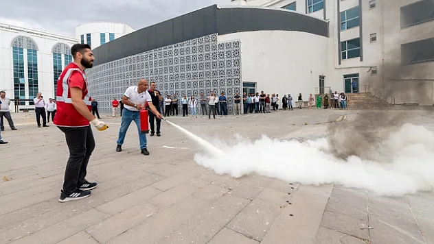 MASKİ'de yangın tatbikatı