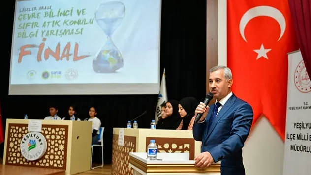 Yeşilyurt'ta  çevre konulu bilgi yarışmasında ödüller dağıtıldı  