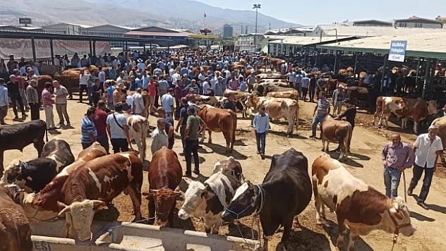 Malatya Kurban Pazarı'nda arife yoğunluğu