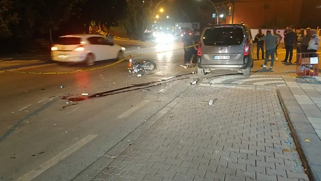 Feci kazada motosiklet sürücüsü hayatını kaybetti
