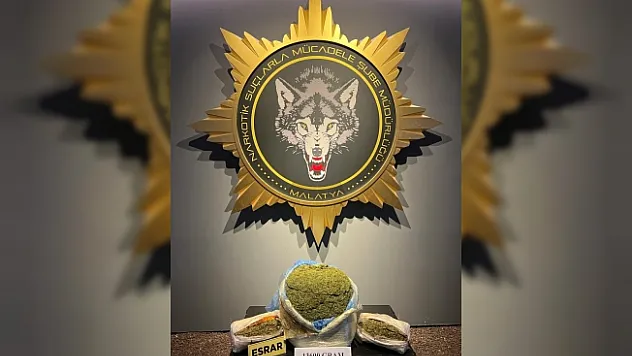 Malatya'da 13 kilo 600 gram esrar ele geçirildi