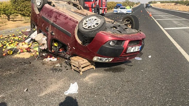 Kontrolden çıkan araç takla attı: 2 yaralı