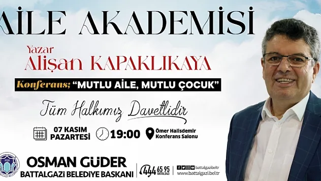 Aile Akademisine Eğitimci-Yazar Kapaklıkaya konuk olacak