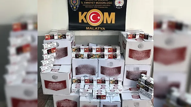 Malatya'da 201 bin 600 adet makaron ele geçirildi