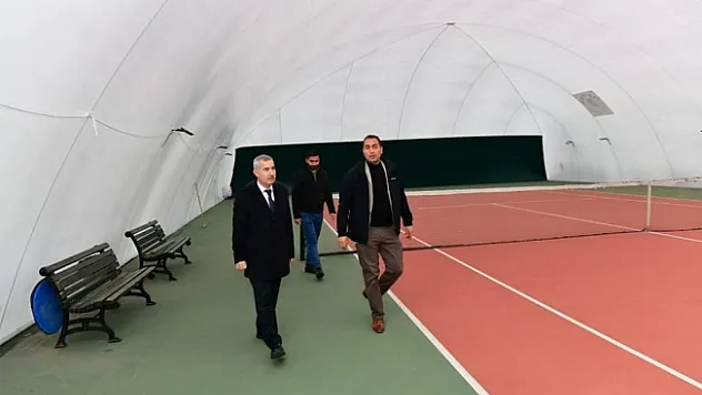 Çınar: Balon kort kaplama tenis alanımız hayırlı olsun