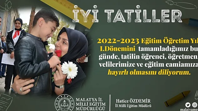Öğrencilere ara tatilde dinlenmiş olarak eğitime başlama önerisi