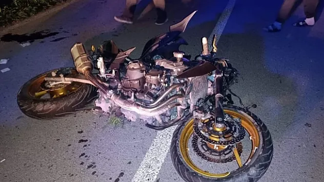 Motosiklet devrildi: 1 yaralı