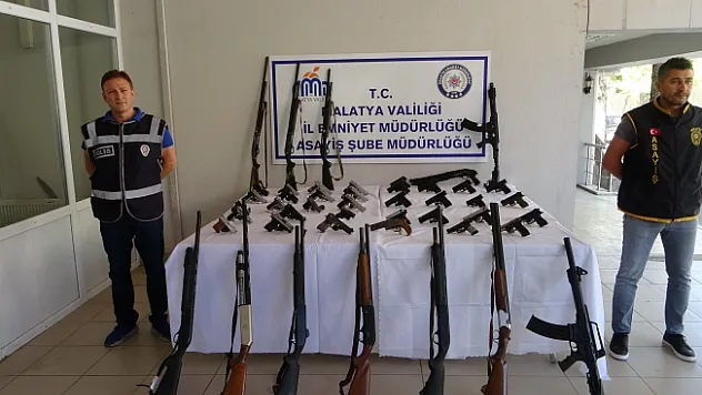Malatya'da yılın en büyük silah operasyonu: 9 tutuklama