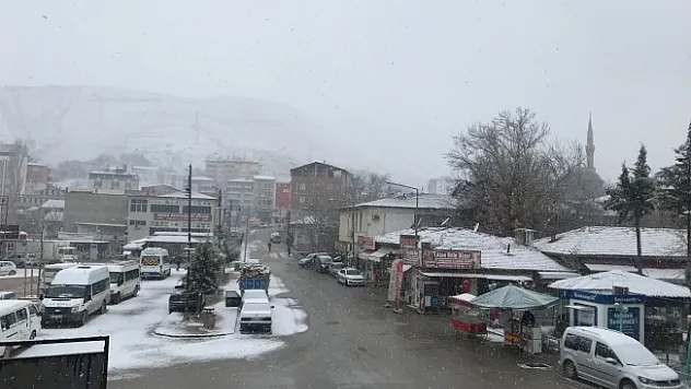 Darende İlçesi'nde kar yağışı etkili oluyor