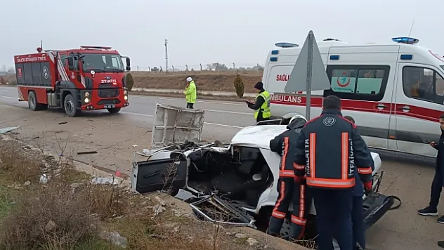 Malatya'da takla atan otomobilde bir kişi yaralandı