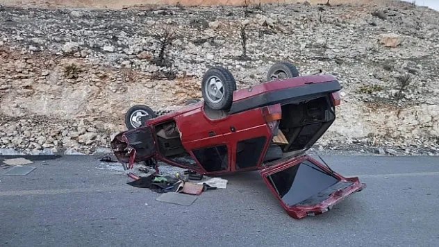 Kontrolden çıkan otomobil takla attı: 4 yaralı