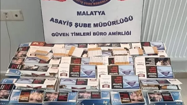 Malatya'da 120 bin adet kaçak sigara ele geçirildi