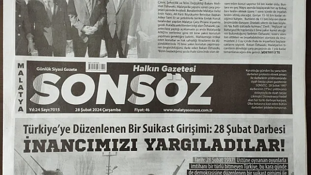 Sonsöz Gazetesi okuyucunun karşısına siyah beyaz çıktı!