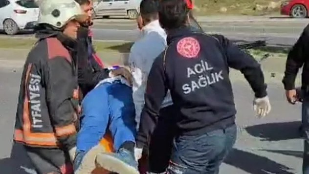 Kontrolden çıkan otomobil refüje çarptı: 1 ağır yaralı