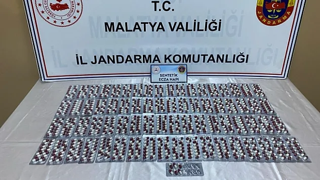 Malatya'da binden fazla sentetik hap ele geçirildi