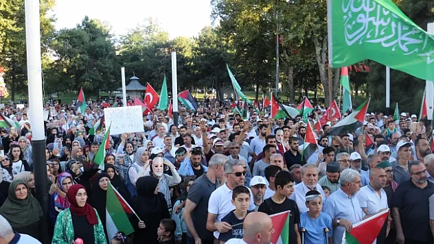 Malatya'da Filistin ve Haniye için yürüyüş