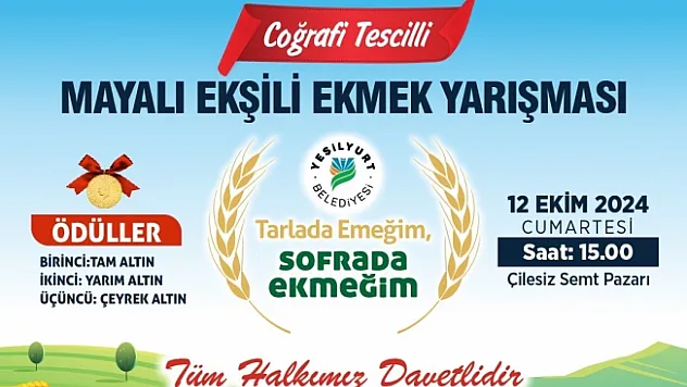 Yeşilyurt'ta ekşili ekmek yarışması düzenlenecek
